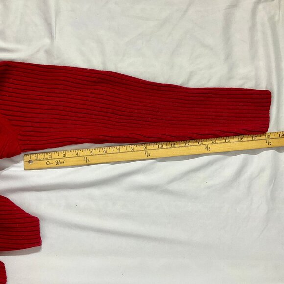 St Johns Bay XL Cotton Red Quarter Zip Sweater - Picture 10 of 11